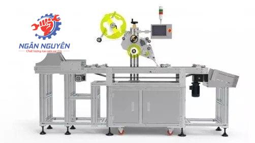Máy dán nhãn chai tròn tự động Máy dán nhãn chai tròn tự động