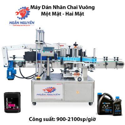 Máy dán nhãn tự động hai mặt chai vuông TB300