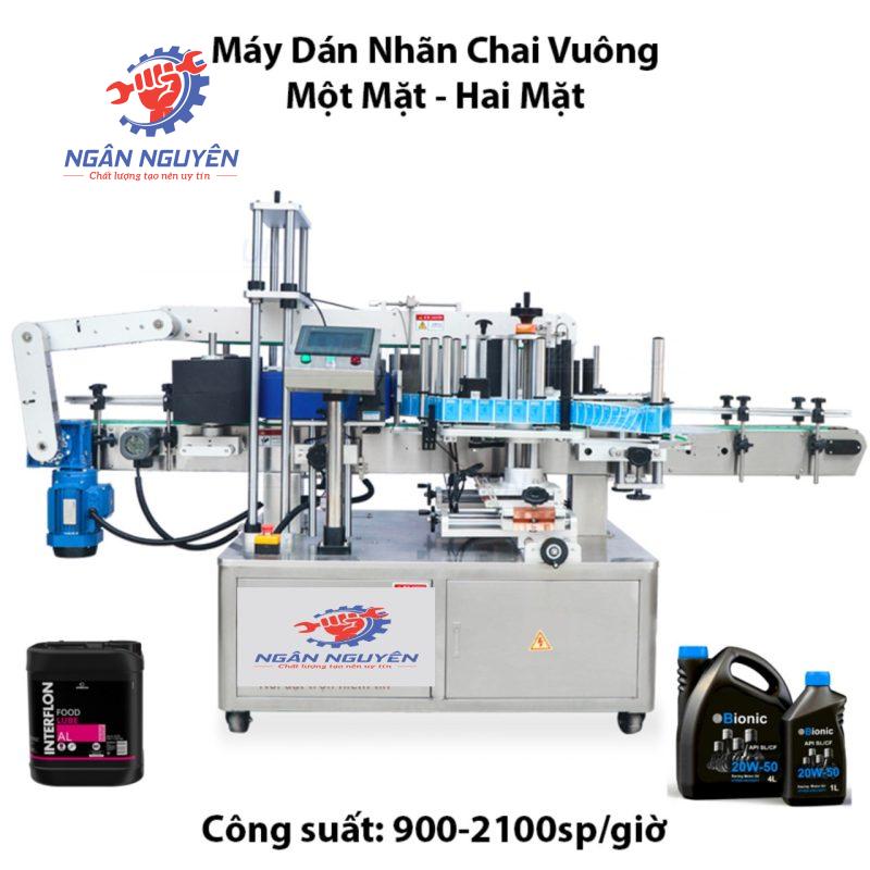 Máy dán nhãn tự động hai mặt chai vuông TB300