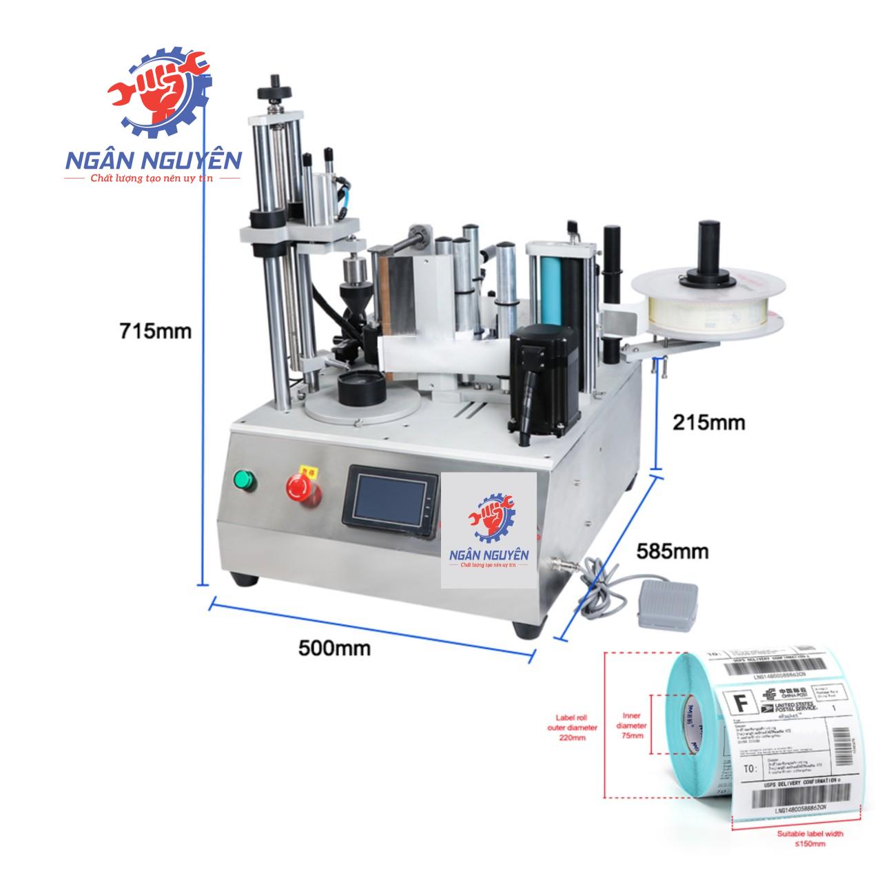 Máy dán màng bán tự động cho chai lục giác TB300W Máy dán màng bán tự động cho chai lục giác TB300W