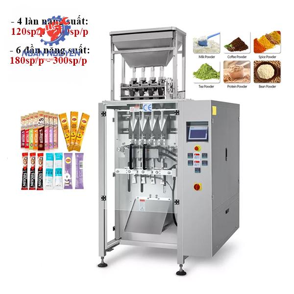 Máy đóng gói đường que định lượng hạt 4-6 làn tự động cho túi 5g 7g 15g 20g Máy đóng gói đường que định lượng hạt 4-6 làn tự động cho túi 5g 7g 15g 20g