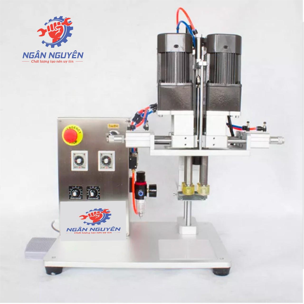 Máy siết nắp chai để bàn bán tự động Máy đóng nắp 2 động cơ WHPK Máy siết nắp chai để bàn bán tự động Máy đóng nắp 2 động cơ WHPK